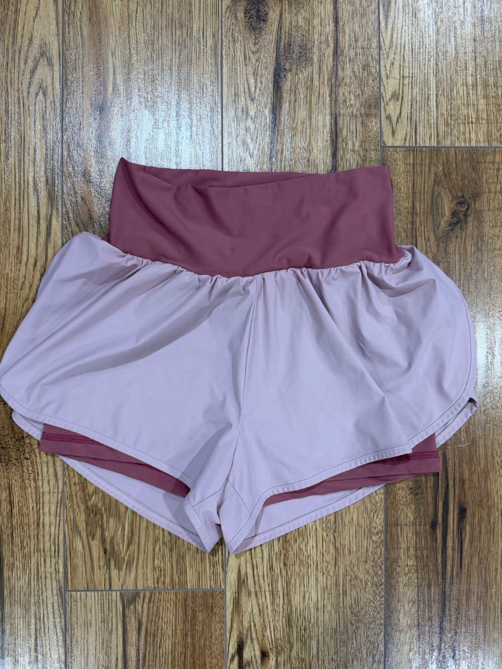 Zyia Active Muted it’s a Mood Women’s pink Activewear Workout Fitness Shorts M